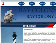 Tablet Screenshot of baycolonycap.com